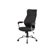 Scaun directorial ergonomic sl q319, suport lombar, mecanism de balans, tapiterie stofa, inaltime reglabila, negru drm4614