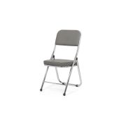 Scaun pliant hrc 607, pentru living, bucatarie, evenimente, piele ecologica, picioare cromate, 100 kg drm9249