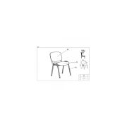 Scaun vizitator hm iso crom bej drm2254