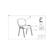 Scaun vizitator hm iso negru drm2253
