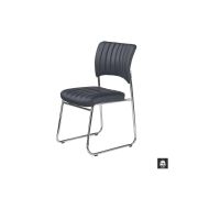 Scaun vizitator hm rapid, cadru cromat, piele ecologica, 83x43x58 cm, sarcina max 120 kg, negru drm2235