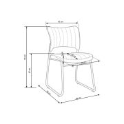 Scaun vizitator hm rapid, cadru cromat, piele ecologica, 83x43x58 cm, sarcina max 120 kg, negru drm2235