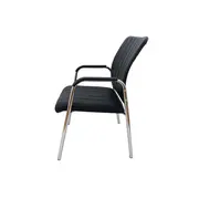 Scaun vizitator hm vigor, piele ecologica, suport lombar, sarcina max 120 kg, negru drm2236