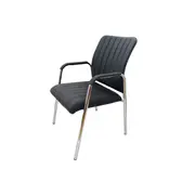 Scaun vizitator hm vigor, piele ecologica, suport lombar, sarcina max 120 kg, negru drm2236