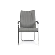 Scaun vizitator hrc 614, ergonomic, piele ecologica, cromat, brate tapitate, 120 kg drm1588