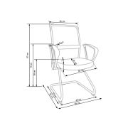 Scaun vizitator mesh hm vire skid negru drm2101