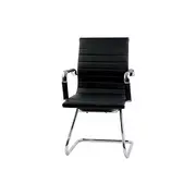 Scaun vizitator off 806, ergonomic, piele ecologica, cadru cromat tip sanie, 110 kg drm1594