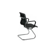 Scaun vizitator off 806, ergonomic, piele ecologica, cadru cromat tip sanie, 110 kg drm1594