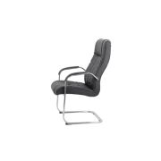 Scaun vizitator de birou off 8115, ergonomic, piele ecologica, cadru cromat tip sanie, 120 kg drm1595
