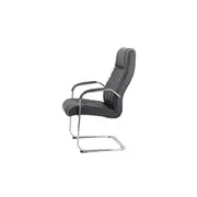 Scaun vizitator de birou off 8115, ergonomic, piele ecologica, cadru cromat tip sanie, 120 kg drm1595