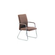 Scaun vizitator si conferinta off 833, solid, piele ecologica, cadru cromat, 120 kg drm8628
