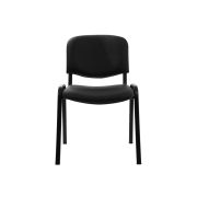 Scaun vizitator piele ecologica taurus negru drm4256