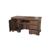 Birou vmb, clasic, 3 sertare, usa, polita tastatura, pal melaminat, insertii mdf, nuc drm10194