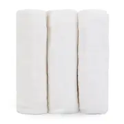 Feedo - Set 3 scutece din muselina, Multifunctionale, Din bumbac certificat Oeko-Tex Standard 100, 68x68 cm, 0 luni+, Alb BYN230202