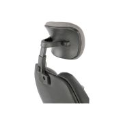 Scaun directorial hm chrono, suport lombar, mecanism de balans, tetiera reglabila, piele ecologica/stofa, 120 kg, gri/negru drm10152