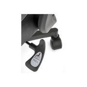 Scaun directorial hm chrono, suport lombar, mecanism de balans, tetiera reglabila, piele ecologica/stofa, 120 kg, gri/negru drm10152