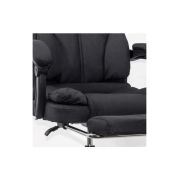 Scaun directorial off 415f, perne duble, stofa, mecanism de balans, suport extensibil picioare, baza metalica, 120 kg drm10065