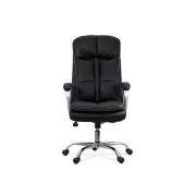 Scaun directorial off 799, robust, piele ecologica, perne duble, baza cromata, mecanism multiblock, 200 kg drm10108
