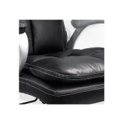 Scaun directorial off 799, robust, piele ecologica, perne duble, baza cromata, mecanism multiblock, 200 kg drm10108