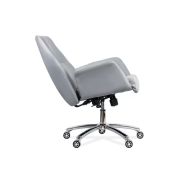 Scaun directorial off 800, durabil, piele ecologica, brate inalte, spatar rabatabil, baza cromata, 200 kg drm10109