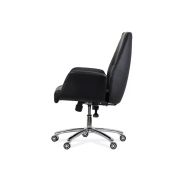 Scaun directorial off 800, durabil, piele ecologica, brate inalte, spatar rabatabil, baza cromata, 200 kg drm10109