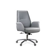 Scaun directorial off 800, durabil, piele ecologica, brate inalte, spatar rabatabil, baza cromata, 200 kg drm10109