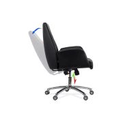 Scaun directorial off 800, durabil, piele ecologica, brate inalte, spatar rabatabil, baza cromata, 200 kg drm10109