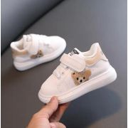 Adidasi albi cu insertie crem - Teddy MBB820M-1-c