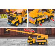 Camion cu macara majorette volvo truck crane cu lumini si sunete hubs213723004