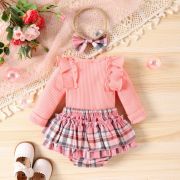 Costumas cu body roz pentru fetite - Lolita MD798-1-de2