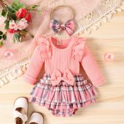 Costumas cu body roz pentru fetite - Lolita MD798-1-de2