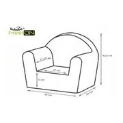 Fotoliu din burete pentru copii Green Magic, Bubaba, 9 luni - 5 ani, Cu Husa detasabila BYN80227