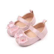 Pantofiori cu fluturas cu strasuri, roz, din lac MBBB3028-2-p24