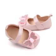 Pantofiori cu fluturas cu strasuri, roz, din lac MBBB3028-2-p24