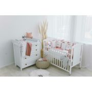 Set lenjerie patut 12 piese, Cu 8 aparatori laterale, Pernuta, Paturica, Husa pentru paturica, Cearceaf pentru saltele 120x60 cm sau 140x70 cm, Bubaba, Sleep Quardian Pink BYN45043