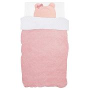 Set lenjerie patut 12 piese, Cu 8 aparatori laterale, Pernuta, Paturica, Husa pentru paturica, Cearceaf pentru saltele 120x60 cm sau 140x70 cm, Bubaba, Sleep Quardian Pink BYN45043