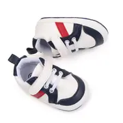 Adidasi albi cu insertii bleumarine - Stock LIBHM3009-3-p24