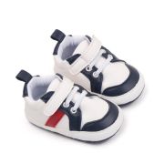 Adidasi albi cu insertii bleumarine - Stock LIBHM3009-3-p24