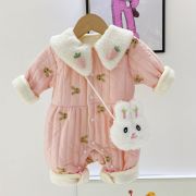 Combinezon roz din fas - Bunny LI733-2