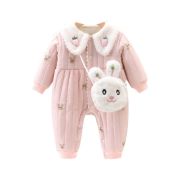Combinezon roz din fas - Bunny LI733-2