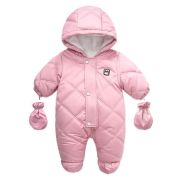 Combinezon roz pudra din fas - Teddy bear MD917-2-ca