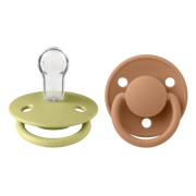 Bibs - set 2 suzete de lux silicon, tetina rotunda, marime universala-meadow/earth bbb150230