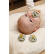 Bibs - set 3 suzete colour latex, tetina rotunda, simetrica & anatomica 0 luni +-ivory bbb81340