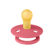 Bibs - suzeta colour latex, tetina rotunda, 0 luni +-coral bbb100262c
