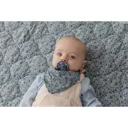 Bibs x liberty - set 2 suzete colour chamomile lawn latex, tetina rotunda, 6 luni+-baby blue/steel blue bbb12012102