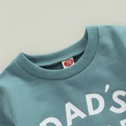 Compleu cu bluzita albastra pentru baietei - Dad's little dude LI905-1-de3