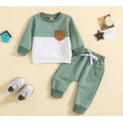 Compleu gri cu verde pentru baietei LI901-1-de4