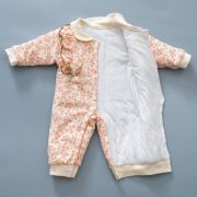Salopeta ivoire dublata pentru fetite - Bella LI744-1-j
