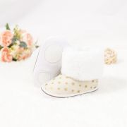 Cizmulite crem cu steluta aurii si blanita alba MBZY2059-sa26