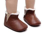 Cizmulite maro inchis imblanite pentru bebelusi - Simply AMxh00275-10-c6